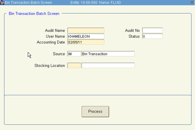 Creating Bin Transaction Batches