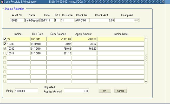 Cash Receipts